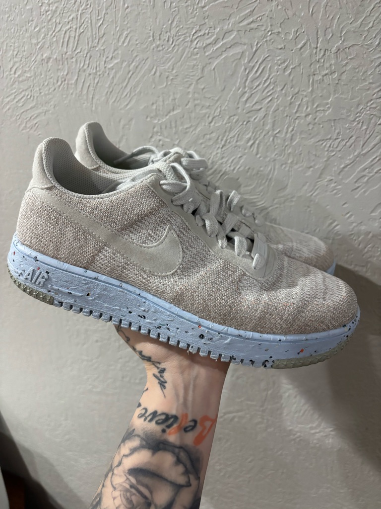 Nike Air Force 1 Crater Flyknit White Photon Dust Dc4831-101 Men's 6 Women 7.5